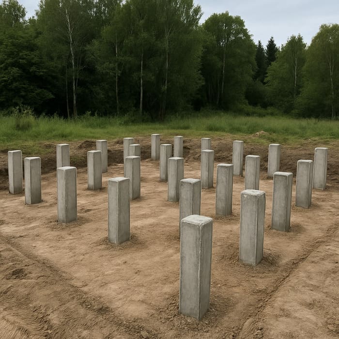 Свайный фундамент для склада